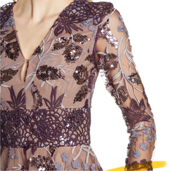 Bronx & Banco Purple Lace Dress Size M (6) - Picture 5 of 6